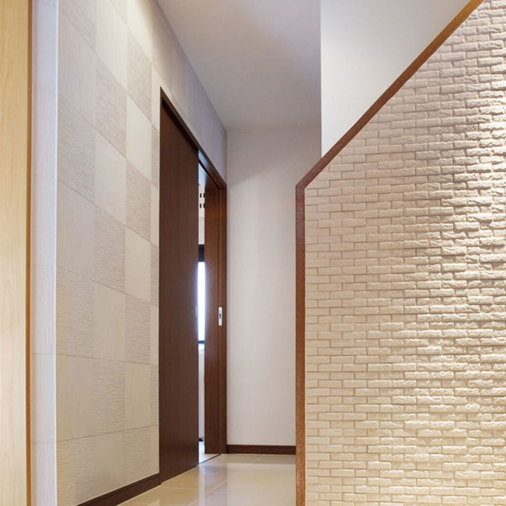 エコカラットプラス ランド〈石ハツリ面〉 ECP-275NET/RO2(ベージュ)IMAGE02-階段 エコカラットプラス ランド〈石ハツリ面〉 ECP-275NET/RO2(ベージュ)IMAGE02-階段